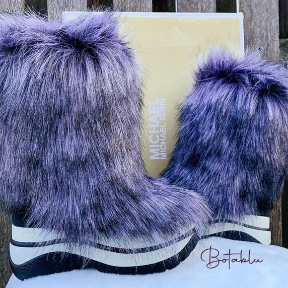 MICHAEL KORS Gamma Platform Fur Hair On Insulated Winter Boots, Size 6 - Picture 11 of 12